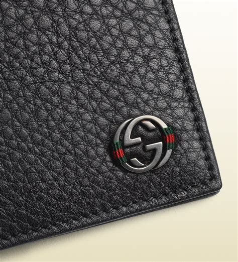 gucci metal square g leather wallet|original Gucci wallet.